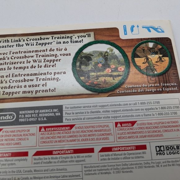 Zelda Link's Crossbow Training Wii Zapper Bundle (Nintendo Wii, 2007) Tested - Picture 10 of 16